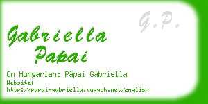 gabriella papai business card